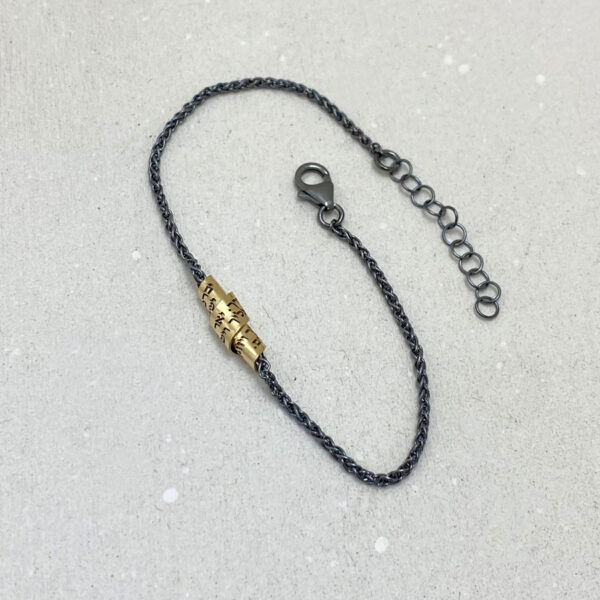 Priestly Blessing Gold and Silver Hebrew Engraving Bracelet