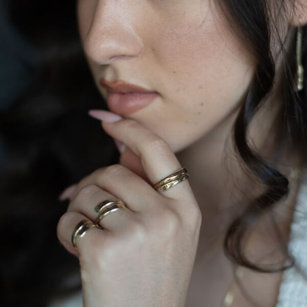 14K Gold Hebrew Ring for Protection