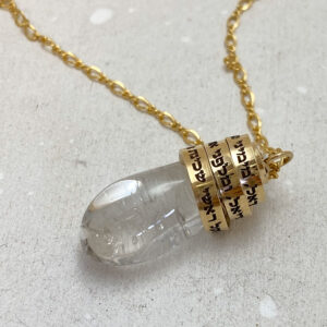 Israeli Jewelry, Hebrew Engraved necklace
