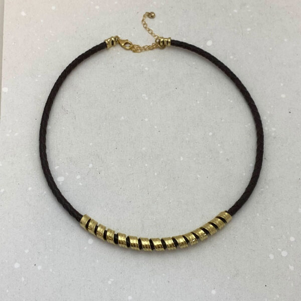 Woman of Valor leather necklace