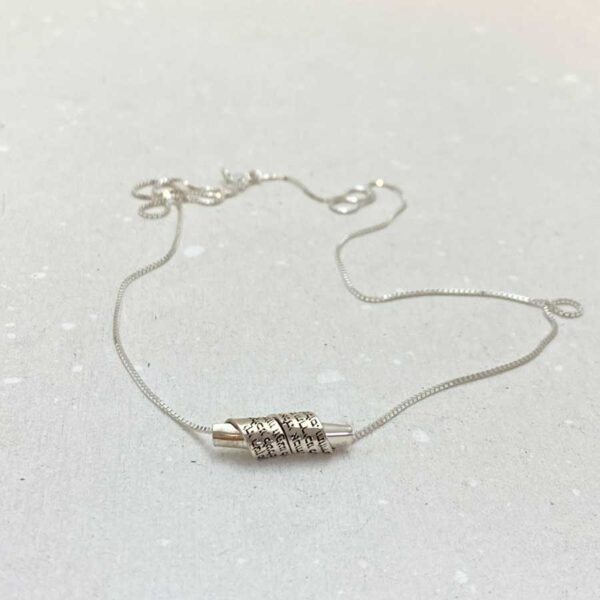 Jewish Jewelry, delicate silver necklace