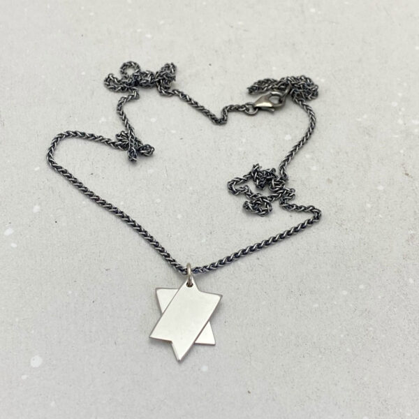 Star of David Silver Magen David Jewish Symbol Necklace