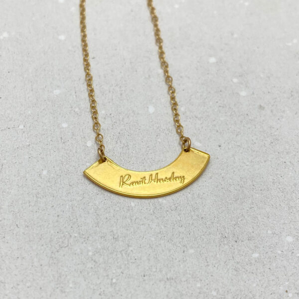 Abracadabra Hebrew Engraved Empowerment Gold Necklace - Image 5