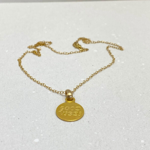 Good Vibes Gold Filled Delicate Necklace for Girls