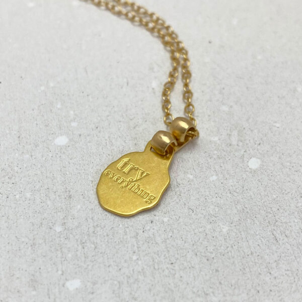 Idan Raichel Lyrics Delicate Gold-Filled Necklace for Positivity - Image 3